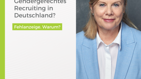 Sylvia Tarves, Gründerin und CEO der Jobbörse XXtalents, rechts im Bild. Links daneben der Text: Gendergerechtes Recruiting in Deutschland? Fehlanzeige. Warum?